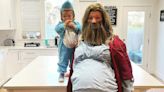 Pregnant Mykelti Brown Dresses Up in Thor Costume on Halloween with Daughter Avalon as Baby Shark