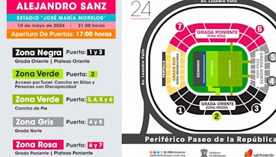 Aquí te decimos cómo ubicar tu zona para el concierto de Alejandro Sanz en el Estadio Morelos