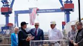President Biden visits Philly shipyard as he courts organized labor and pushes green jobs