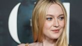 Dakota Fanning Wears a Glamorous Green Dress With a Daring Plunging Neckline