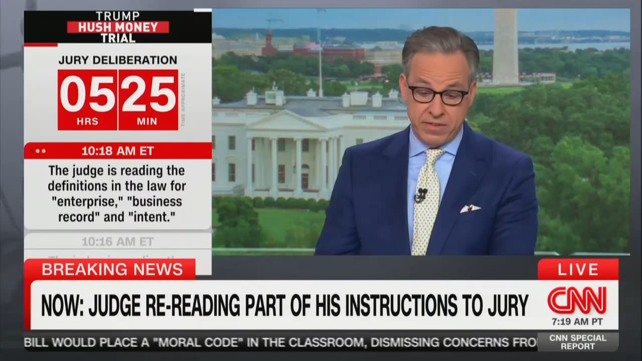 CNN’s Jake Tapper Gets Tripped Up Over Dense Legalese From Trump Trial: ‘Man, Lawyers Do Not Speak English’