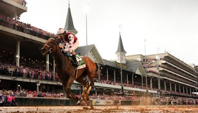 Filly Thorpedo Anna goes wire to wire to dominate soggy 150th Kentucky Oaks at Churchill Downs