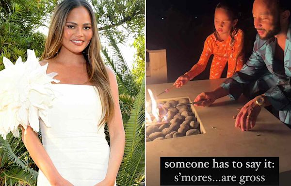 John Legend Roasts S'mores with Daughter Luna — but Wife Chrissy Teigen Calls Them ‘Gross’