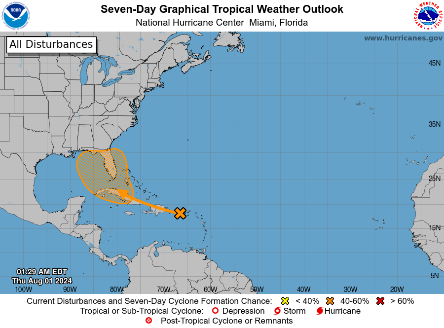 Storm tracker: See latest details on potential development of Invest 97L intro Tropical Storm Debby