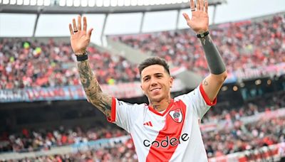 Enzo Fernández reapareció tras el conflicto por el video en los festejos de la Selección: el homenaje que le hizo River