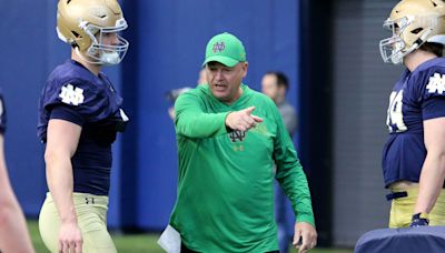 Notre Dame Notebook: Mike Denbrock Talks Offensive Line, Young Standouts