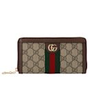 GUCCI Ophidia GG Zip 拉鍊 卡夾 皮夾 長夾 棕色 523154