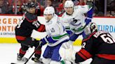 Carolina Hurricanes can’t hold late lead, lose to Vancouver Canucks in shootout