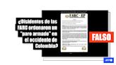 Es falso el comunicado de disidentes de las FARC sobre un “paro armado” en Cauca, Colombia