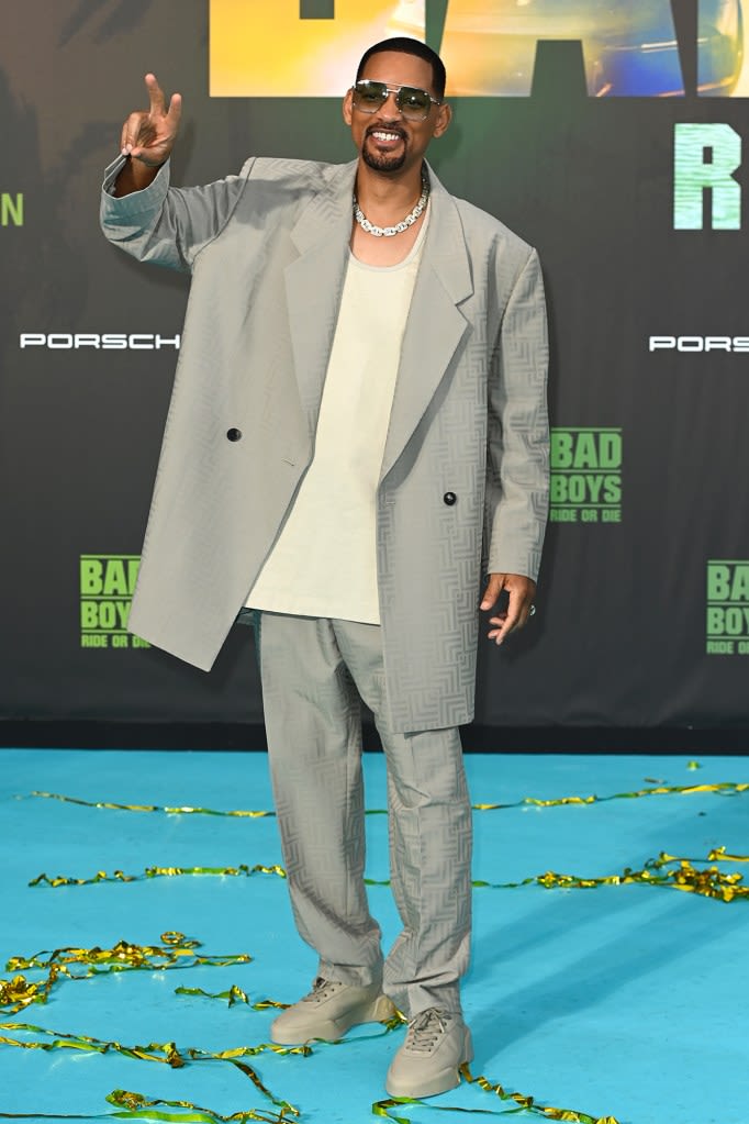 Will Smith Dons Oversized Baggy Suit at ‘Bad Boys’ Premiere in Berlin