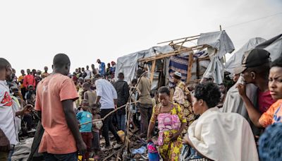 Bomb kills at least 12 people, including children, at two displacement camps in eastern Congo