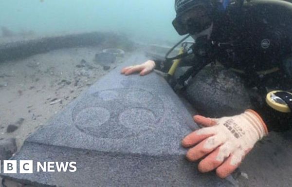 Mortar Wreck: Grave slabs recovered from shipwreck in Poole Bay