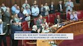 Sen. Bob Duff recognizes employees who worked on reopening I-95 in Norwalk