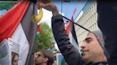 Anti-Hamas activist arrested after waving banana during London protest