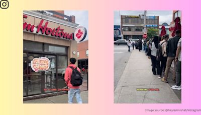 Watch: Indian students queue up at Tim Hortons in Canada for job, video goes viral