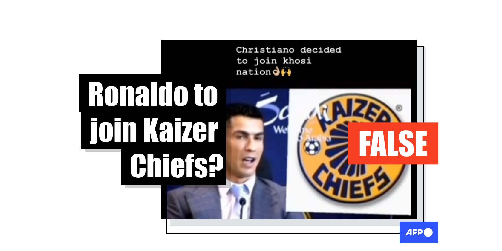 Clip of verbal mishap misrepresented to claim Ronaldo is joining South African team