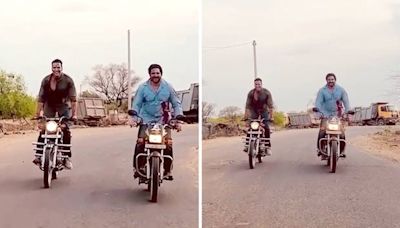 Jolly LLB 3: Akshay Kumar and Arshad Warsi go on a bike ride covered in blood as schedule comes to a wrap in Rajasthan, watch 3 : Bollywood News - Bollywood Hungama