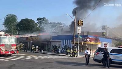 3-alarm fire burns through Bronx store