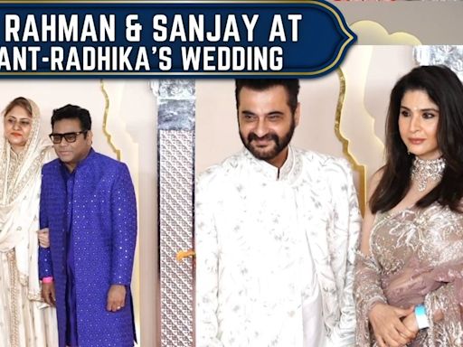 A. R. Rahman & Sanjay Kapoor pose for paps at Anant Ambani-Radhika Merchant's Wedding