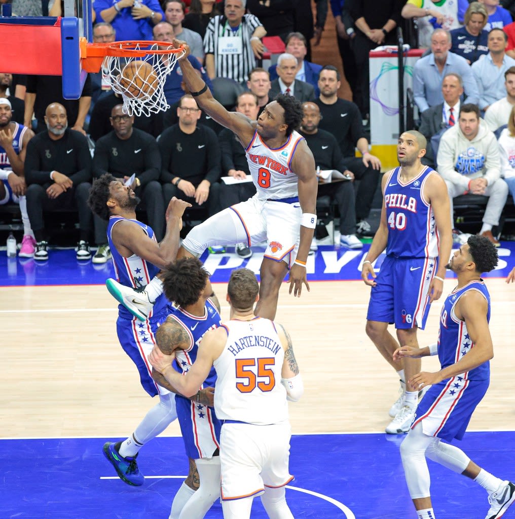 OG Anunoby’s electric dunk over Joel Embiid brought great calls from Mike Breen, Ian Eagle