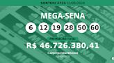 Apostador de Fundão (ES) acerta sozinho a Mega-Sena 2723; veja as dezenas