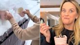 Reese Witherspoon eats snow and some people aren't happy