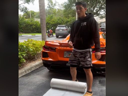 Florida man uses plastic wrap to protect his prized Corvette ahead of Milton — turns out he didn’t need to