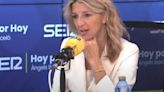 Yolanda Díaz avisa de los riesgos de una fusión de BBVA y Sabadell: “Es despreciar la atención financiera”