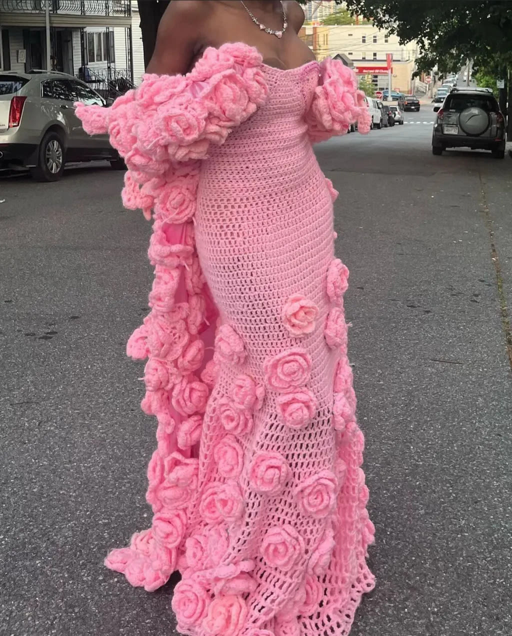 Boston teenager goes viral for crocheting her own Zendaya-inspired prom dress