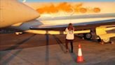 Two women in court after private jets sprayed with orange paint