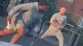 Moment fight erupts outside Tesco with knives, a baseball bat and pole