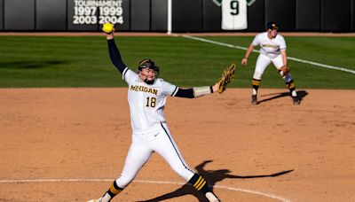 Anchored by Derkowski, Michigan softball stifles Indiana to win the Big Ten Tournament Championship, 3-1