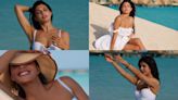 Jacqueliene Fernandez shares alluring pictures in a white monokini