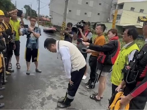 台南颱風多處淹水 黃偉哲勘災：少些政治口水