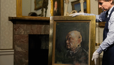 A painting of Winston Churchill by an artist whose work he hated is up for auction