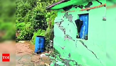 Heavy rain causes cracks in houses, roads blocked | Dehradun News - Times of India