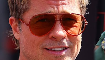 Brad Pitt arrives at the Grand Prix in Hungary