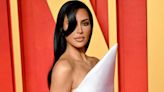 Kim Kardashian's Dress at the 2024 Vanity Fair Oscars Party Reminds Us of an (Incredibly Chic) Napkin