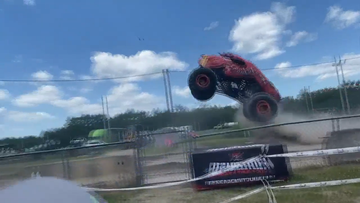 Video shows moment monster truck pulled down electrical wires at show in Maine - Boston News, Weather, Sports | WHDH 7News