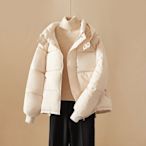 現貨熱銷-【加厚款】棉服女士新款2022冬季韓版連帽短款簡約保暖外套女