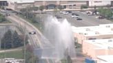 SHOCKING VIDEO! Huge Water Geyser Erupts Near Busy Shopping Center in Plymouth Meeting, PA