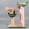 A multi-level structure with platforms, perches, and scratching posts Usually made of carpet or sisal rope May include additional features like hanging toys or tunnels