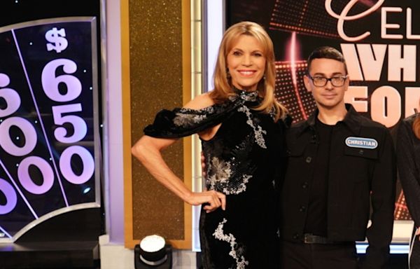 Vanna White wears Christian Siriano dress as designer competes on 'Celebrity Wheel of Fortune'