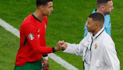 Reações de Cristiano Ronaldo e Mbappé em duelo na Eurocopa viralizam