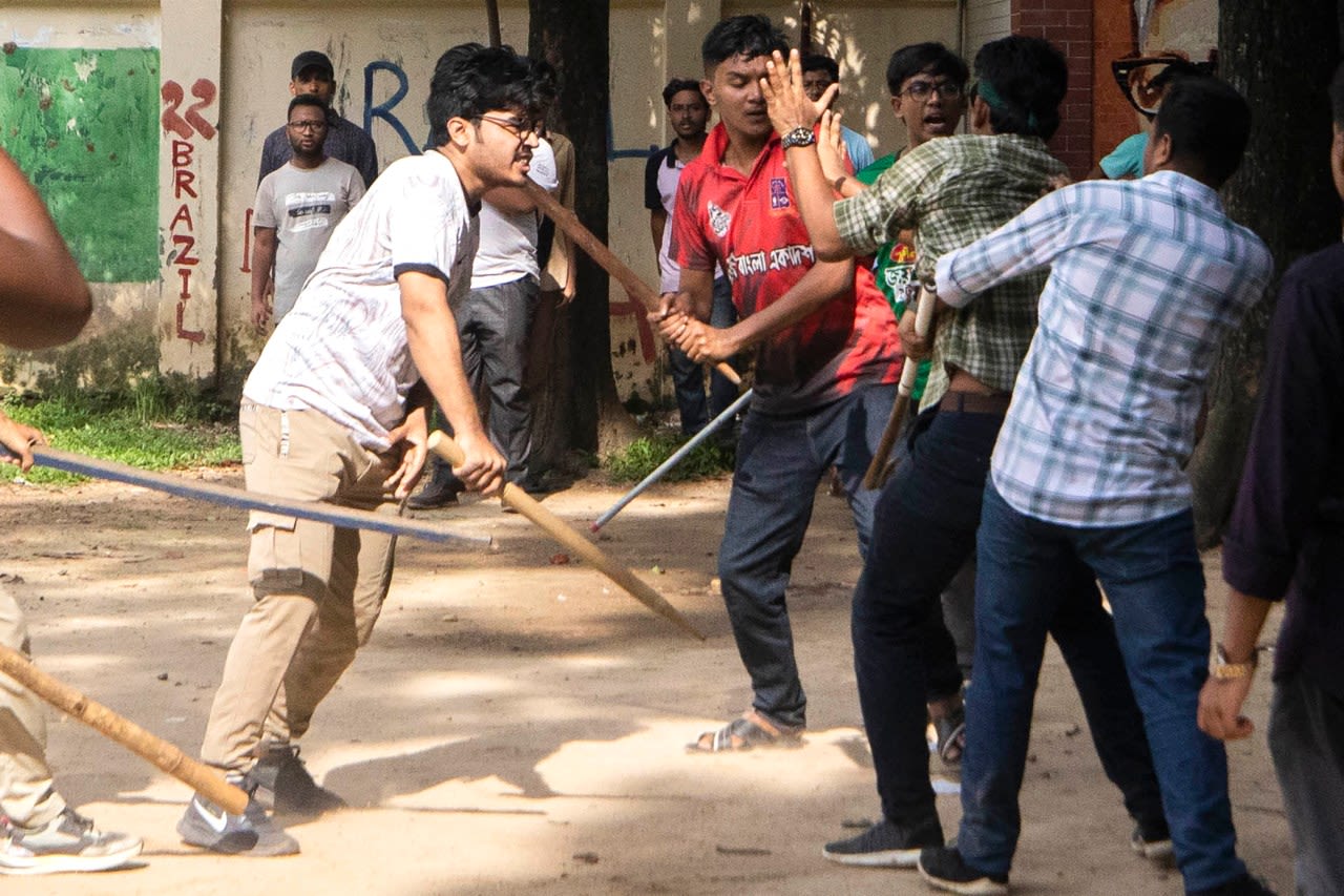 Violent clashes over quota system in government jobs leave scores injured in Bangladesh