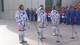 Shenzhou-18 astronauts leave for launch site after send-off ceremony