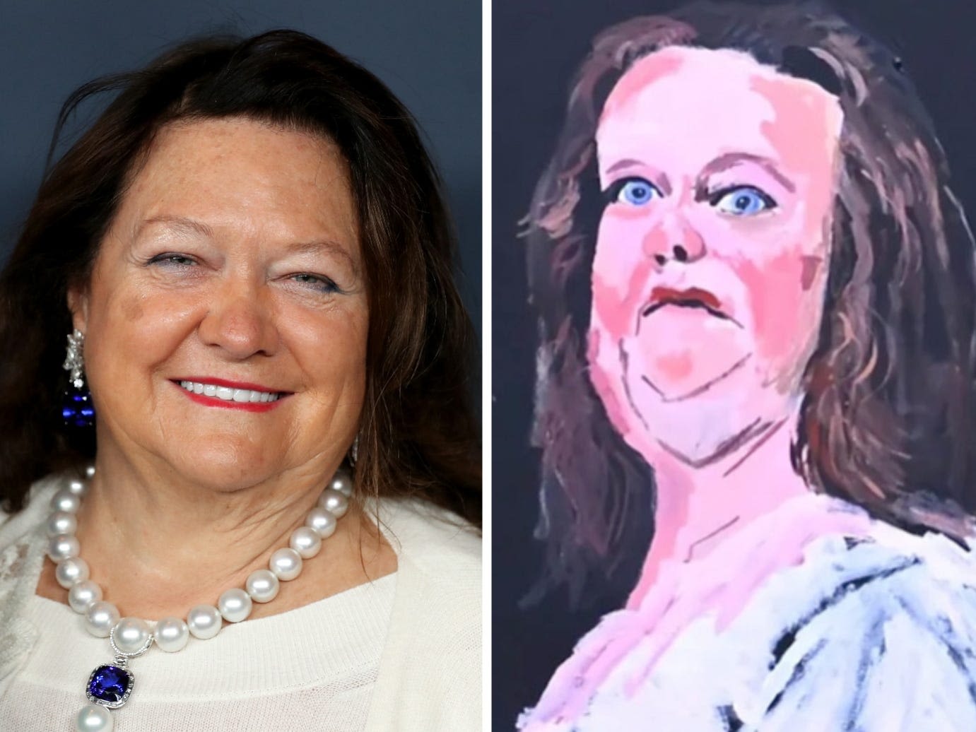 Gina Rinehart, a mining magnate worth $22 billion, wants her portrait removed from an Australian gallery