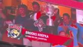 Brooks Koepka Takes Wanamaker Trophy To Florida Panthers Game