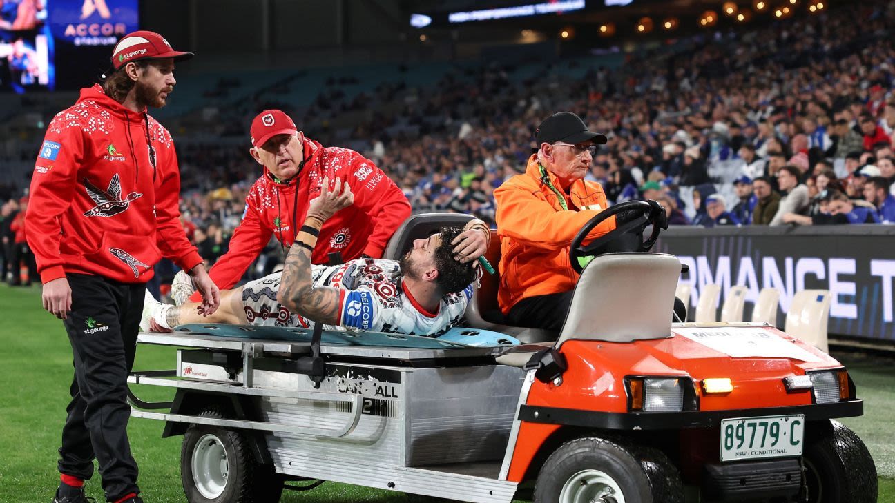 Star Dragon stretchered from field after leg injury