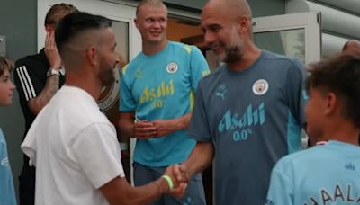 Video: el afectuoso reeencuentro entre Maxi Moralez y Pep Guardiola